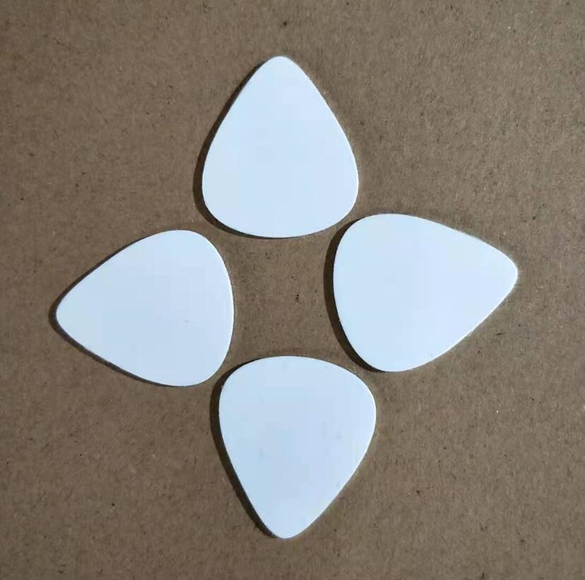 

School Supplies Sublimation Guitar Picks Double Sided White Blank DIY Customized Gift Aluminum Thermal Transfer Material Accessories A02