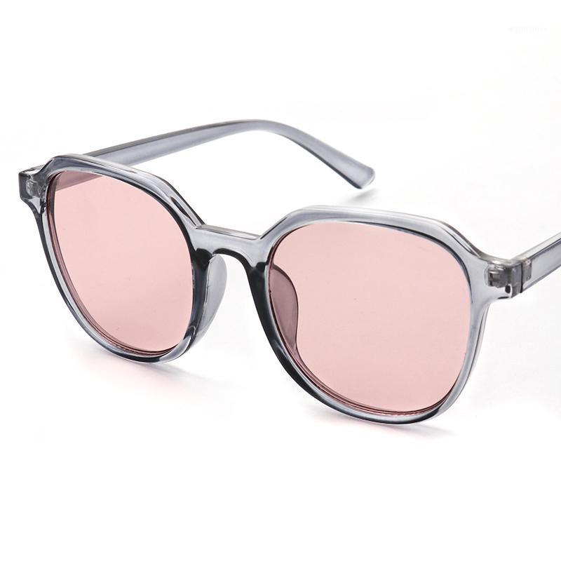 

Sunglasses MARC Brand Trendy Design Womens Oversized Classic Pink Ocean Lens Transparent Oval Sun Glasses Vintage Shades