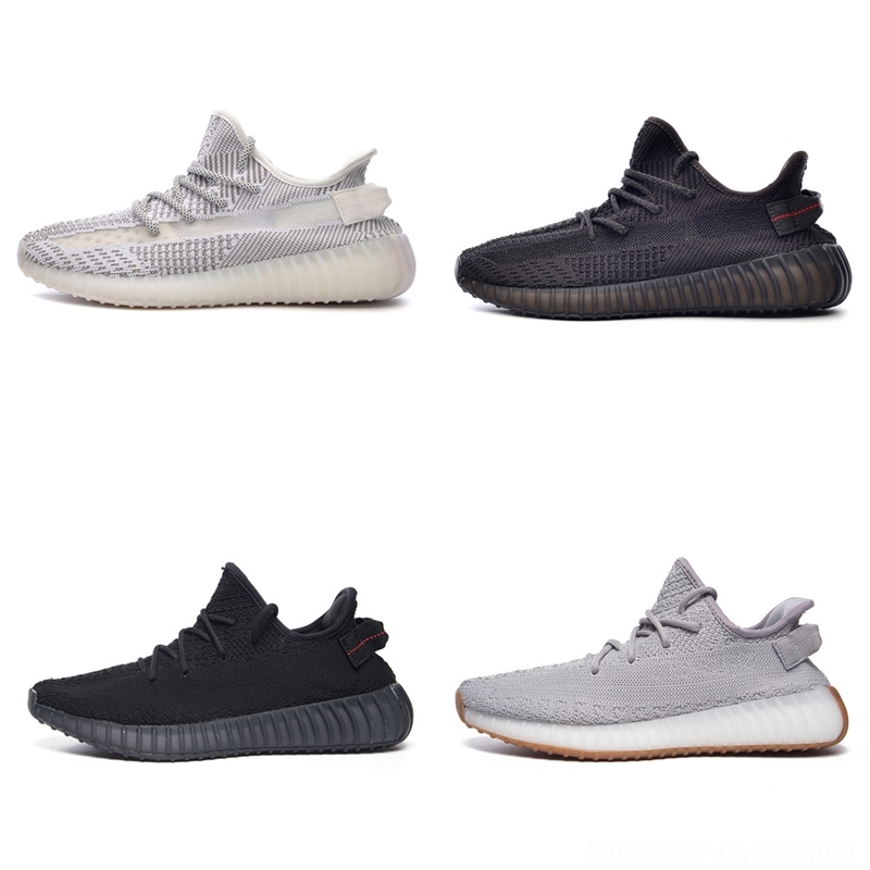 

6qacg kanyewest cream grey white womens runningshoes 350 mens quality, Black