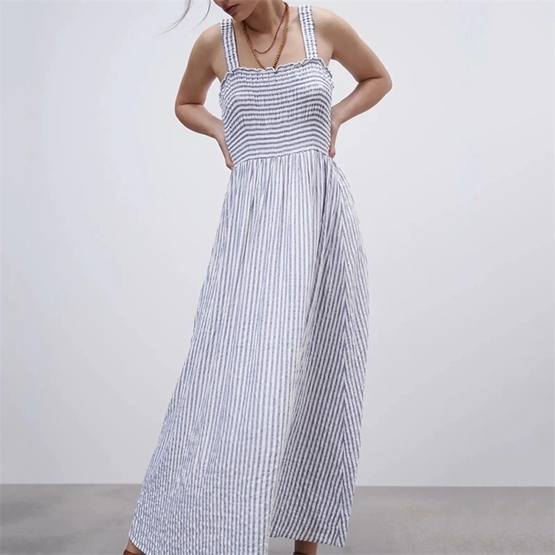 

Women plaid Printed pleated suspender dress with one-line collar A-line Vestidos Sleeveless Party 210524, Purple