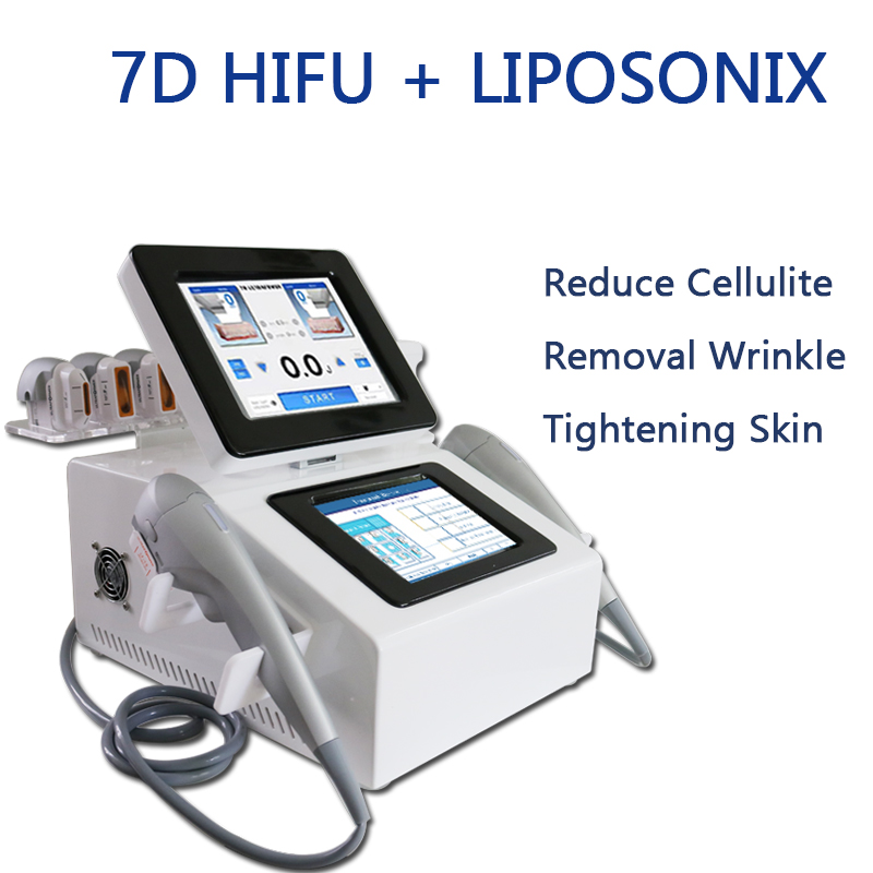 

hifu face lifting machine liposonic Fast Weight Loss Cellulite Reduction Equipment Destroy Fat Cells device 7 cartridges