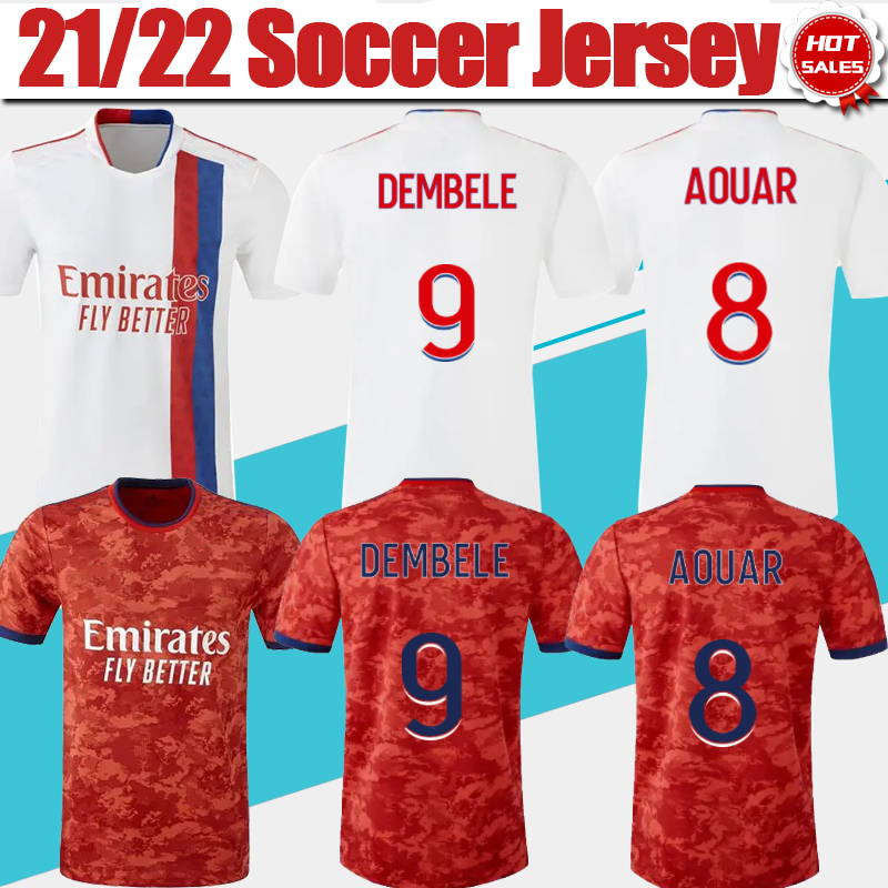 

Olympique Lyonnais Home White Soccer Jersey 21/22 #10  PAQUETA BRUNOG BACHA Lyon Away Red Soccer Shirt 2021/2022 Men fans version CHERKI Lyons Football uniform On sale, No name no number