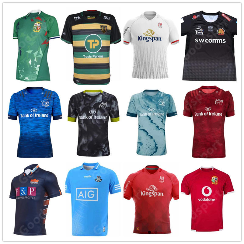 

2021 Munster Leinster Exeter Edinburgh Ulster Ampton Ath Cliath Dublin LION Rugby Jerseys Ireland League SHIRTS JOHNNY CONAN CONWAY 2020 HOT, Black;gray