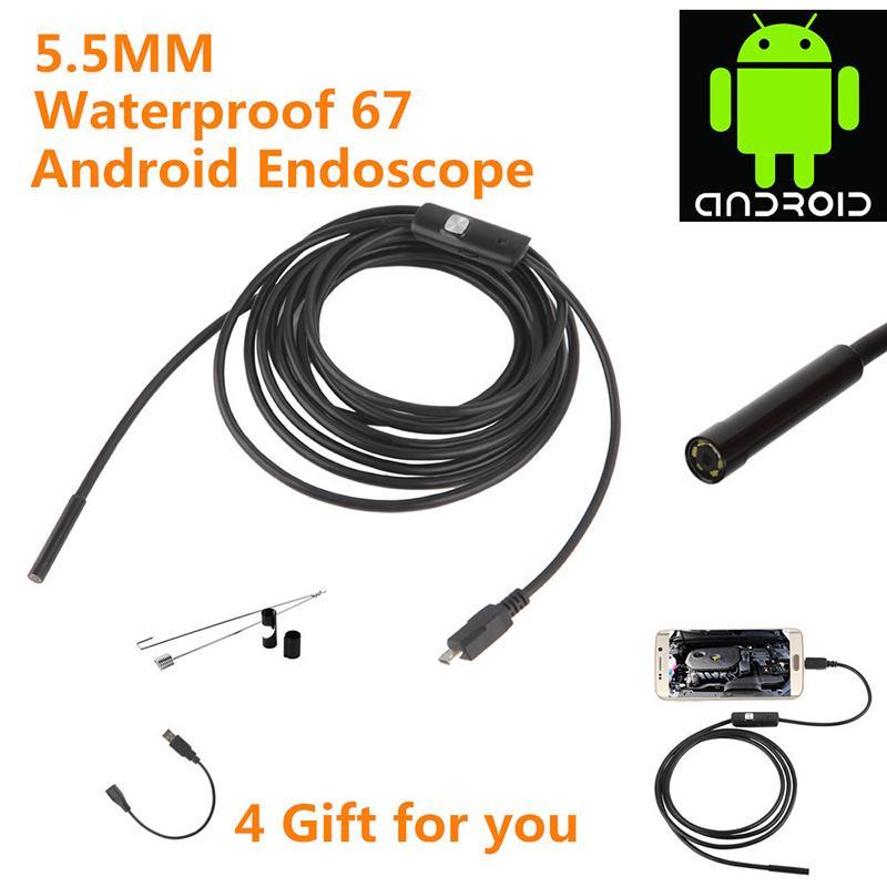 

Mini Cameras 6leds 5.5mm Borescope Flexible Ip67 Waterproof Micro Usb Inspection
