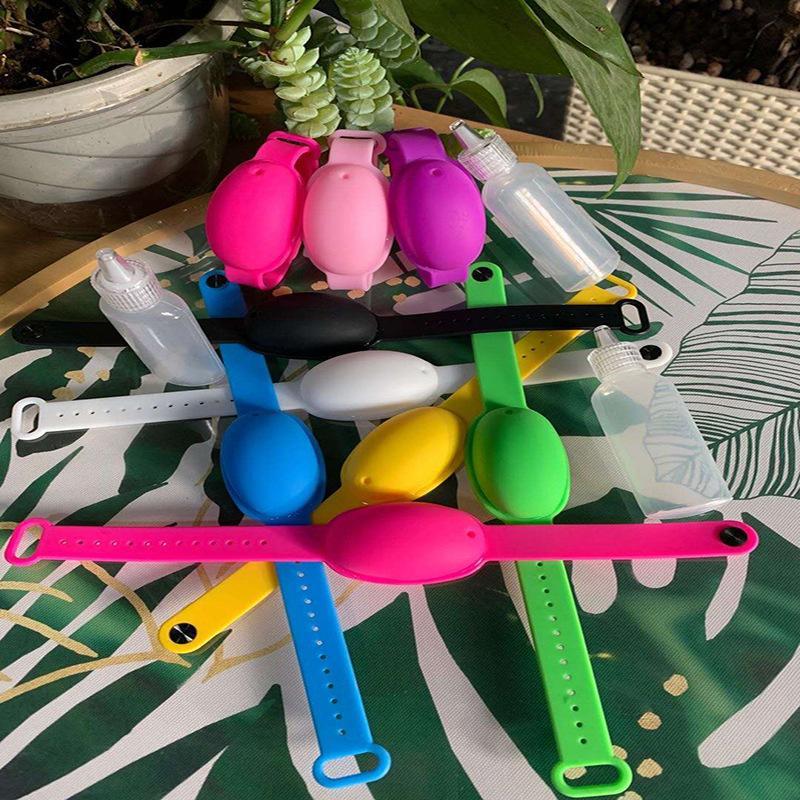 

othe home &Garden Wrist Hand Silicone Sanitizer Dispenser Wearable Dispensing Portable Bracelet Squeezy Wristband