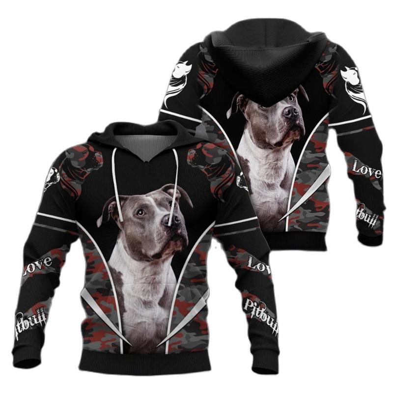 

Men's Hoodies & Sweatshirts Funny Love Pitbull Dog Cool 3D Printed Mens Fashion Harajuku Unisex Casual Zip Sudadera Hombre, Hoodie 01