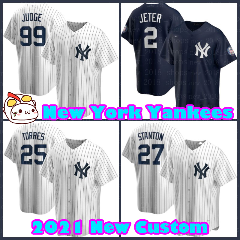 

New 2021 York 99 Aaron Judge Yankees Jerseys 2 Derek Jeter 45 Gerrit Cole 24 Gary Sanchez 77 Clint Frazier 57 Chad Green 54 Aroldis Chapman, Blue;black
