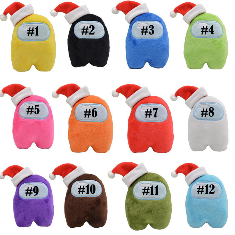 

Cartoon Plush Toys 10cm Game Doll 12 Colors Cute Dolls Stuffed with/without Hat Models Christmas Gifts, Multicolor