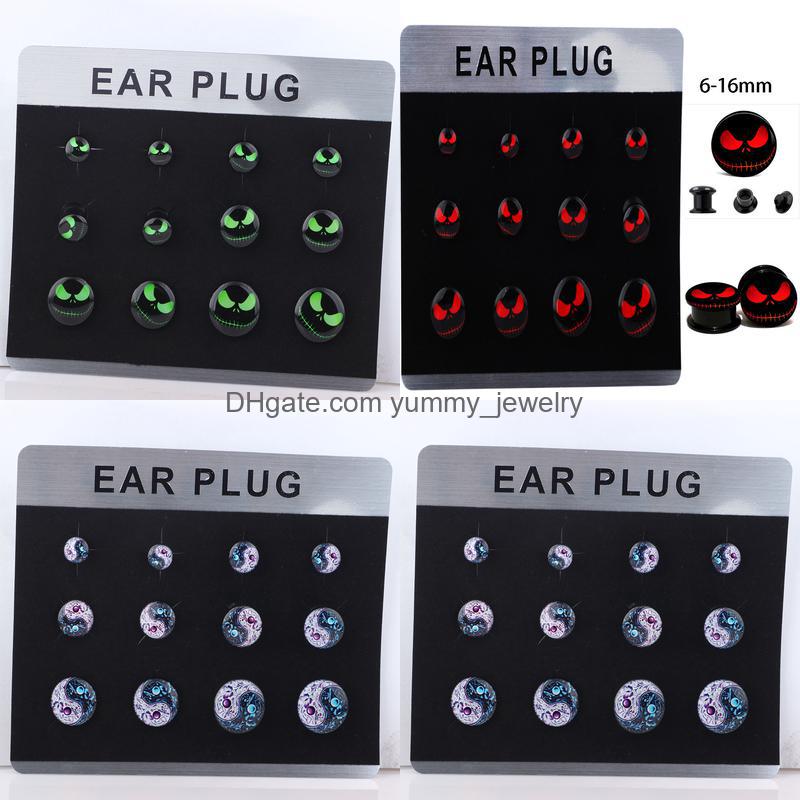 

Plugs Tunnels Ear Plug Flesh Tunnel Pierce Yummyjewelry Explosion Models Tide Punk Explosive Drops Egg Expansion Logo Cylindrical Pl jllUWf