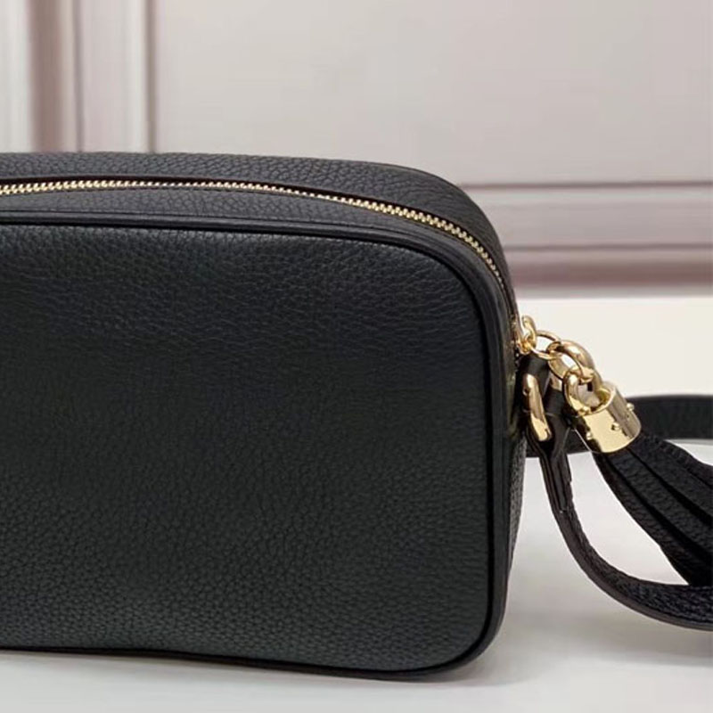 Petit sac carré de luxe avec pompon, sacs à bandoulière en cuir véritable, voyage en plein air, frangé, fermeture éclair, rabat souple, toile uni