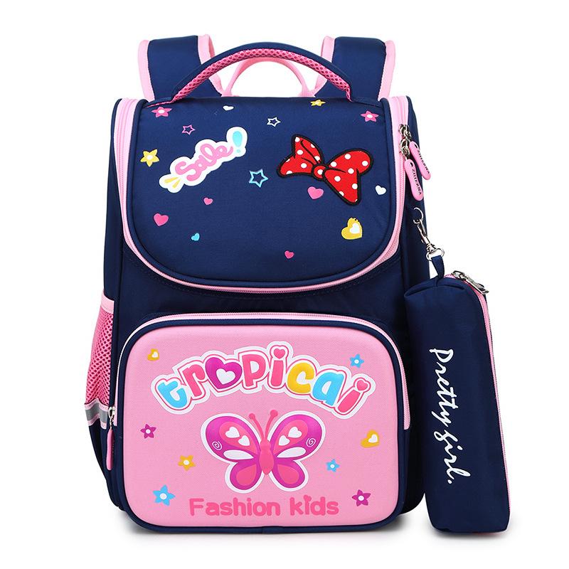 

School Bags 2021 Children Orthopedic Backpack For Girls Floral Print Knapsacks Kids Boys Car Satchel Space Grade 1-6