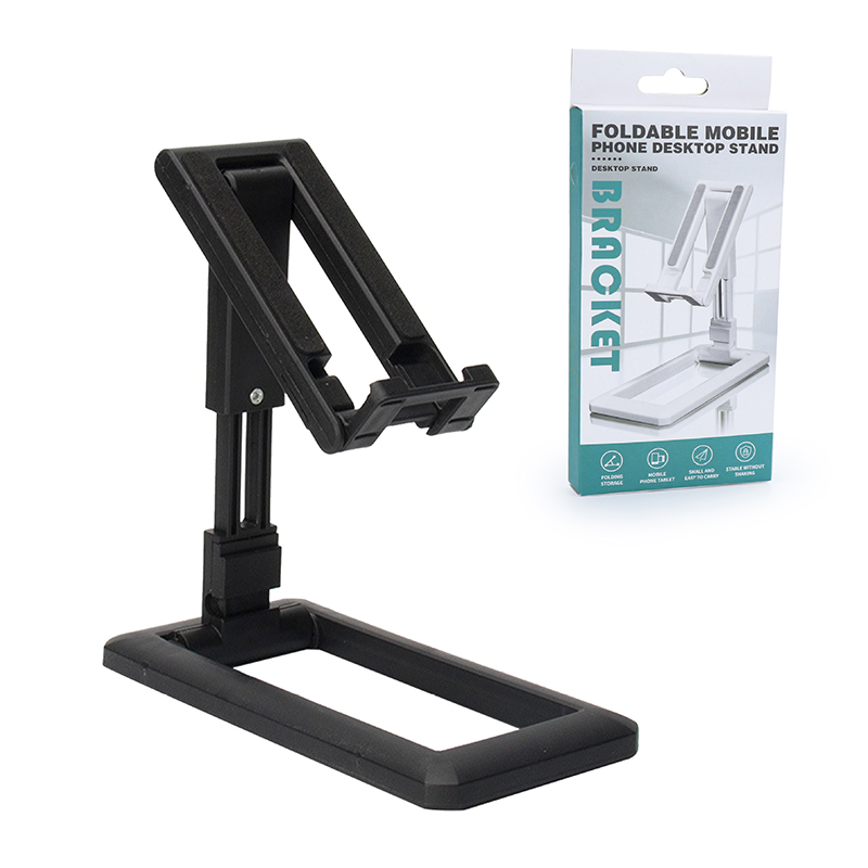 

Foldable Tablet Mobile Phone Desktop Stand Mount for iPad iPhone Samsung Desk Holder Adjustable Smartphone Bracket, Black