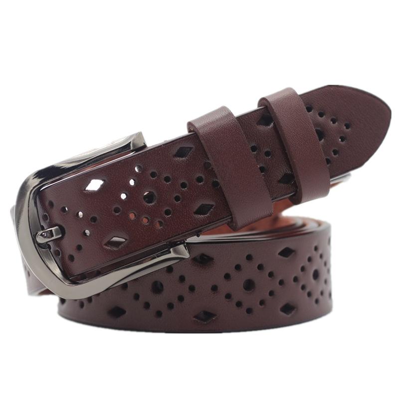 

belts genuine leather for women second layer cowskin woman belt vintage pin buckle strap jeans, Black;brown