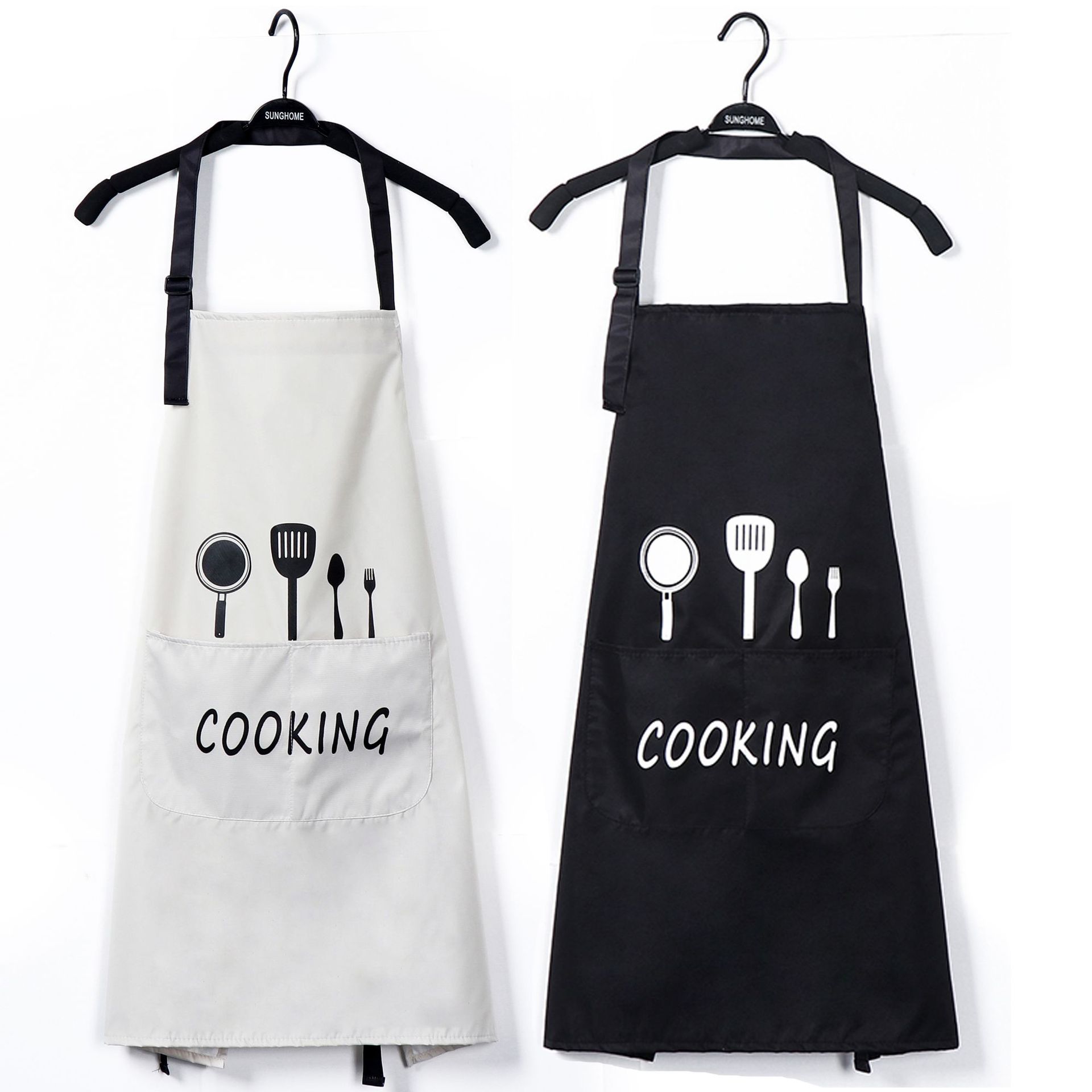 

Men Women Waterproof Kitchen Aprons Bib Chef BBQ Cooking Baking Restaurant Apron