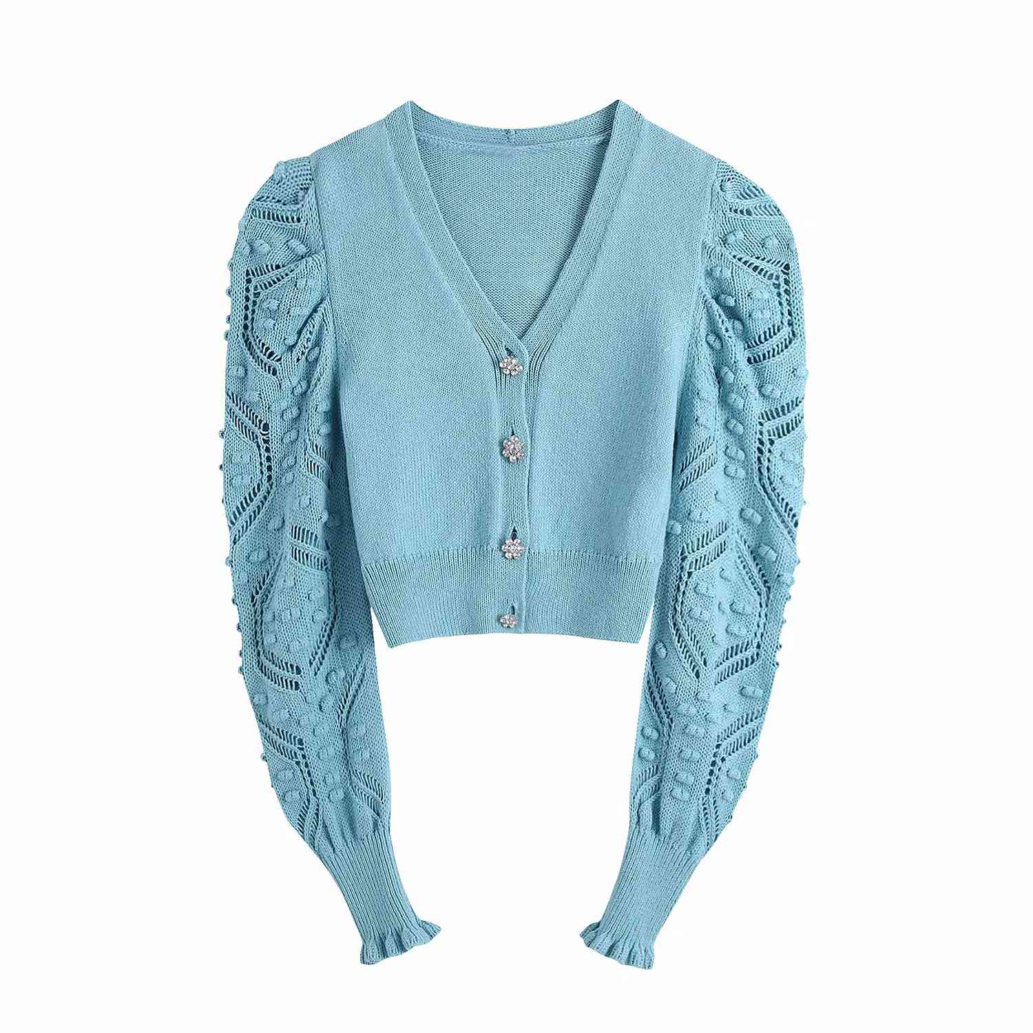 

Women Elegant Knitted Solid Cardigan Vintage Single Breasted V-Neck Sweater Casual Thick Spring Autumn Female Cute Tops 210521, As pic
