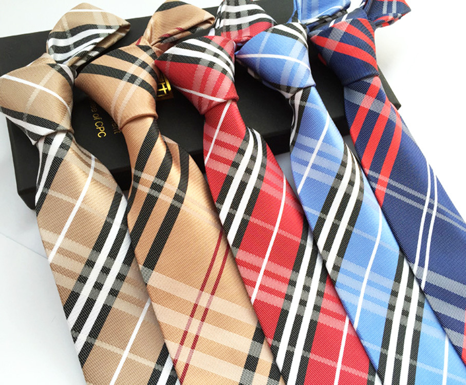 

Trendy men's tie 18 color matching patchwork Sulange plaid stripes Joker perfect minimalist style fashion business tie