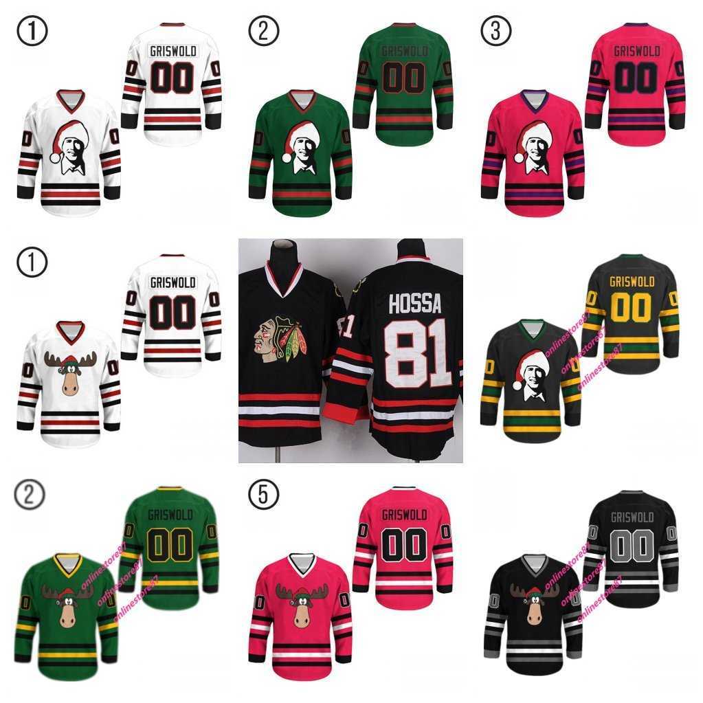 

VinVintage Clark Griswold 00 Chicago Alternate Hockey Jersey CCM Moive National Lampoon' Christmas Vacation Jerseys, As 6