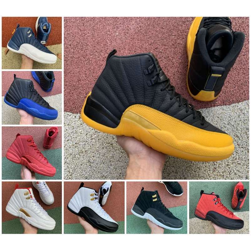 

Top Quality Mens Basketball Shoes 12s University Gold Reverse Flu Royal Dark Concord Taxi OVO White es 12 Play s French Blue lesliecheung
