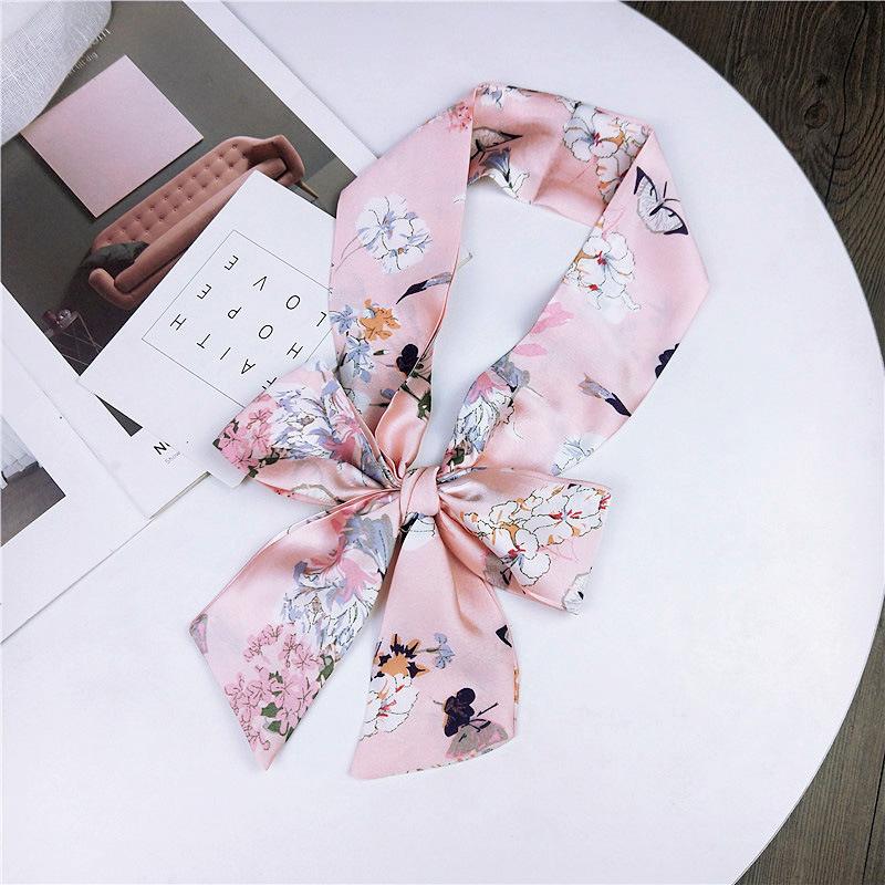 

Scarves Medium-long Neck Silk Scarf For Women Fashion Korean Wrist Bag Ribbon Waistband Hairband Skinny Long
