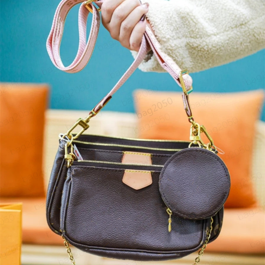 

Designers 2021 handbags tote purses women bags MULTI POCHETTE ACCESSOIRES new Fashion Women's Small duffle Shoulder Bag Chain Crossbody bag, Blue