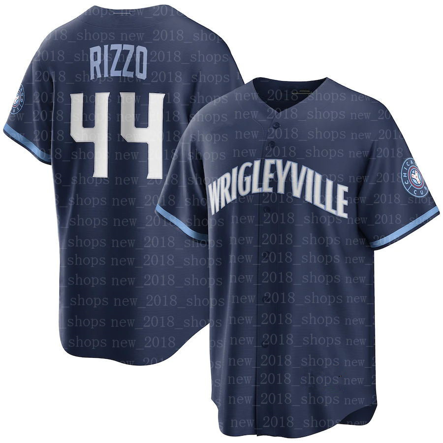 

44 Anthony Rizzo Chicago Javier Baez Cubs Jerseys Kris Bryant Ryne Sandberg Baseball Kyle Hendricks Andrew Chafin Willson Contreras Craig Ki, Blue;black