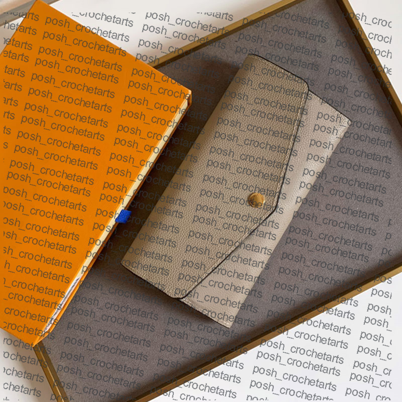 

Envelope Flap Women's Wallets Sold with Box Long Wallet Sarha Khaki Embossed Leather, Short wallet