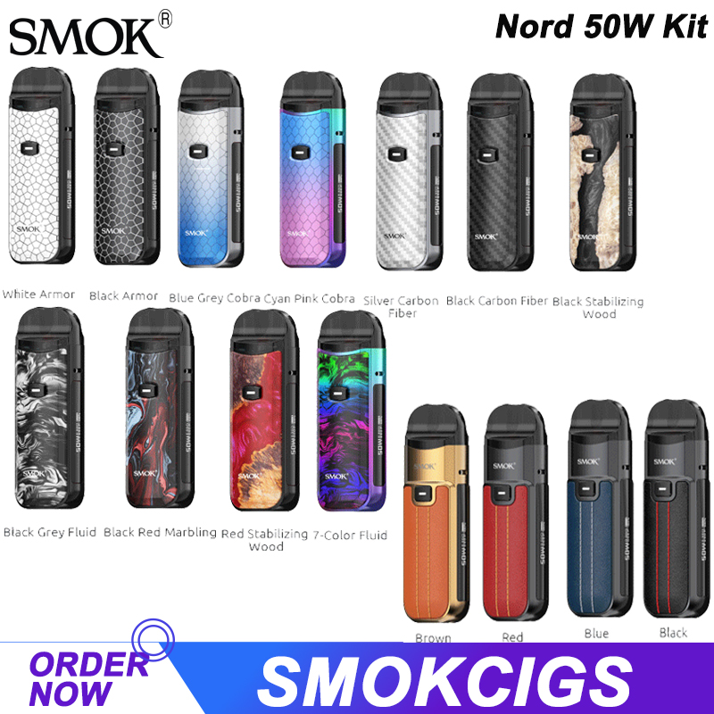 

SMOK Nord 50W Kit Built-in 1800mAh Battery with RPM Cartridge 4.5ml /Nord/LP2 Pod fit LP2 Meshed 0.23Q DL Coil Vape E-cigarette Authentic, Standard edition