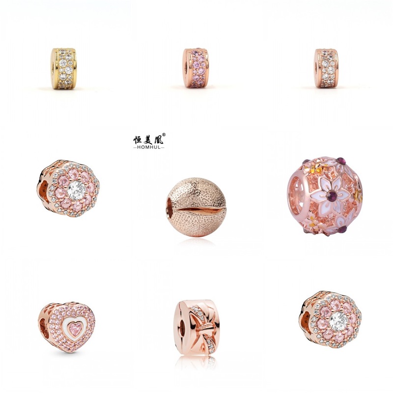 

Couqcy 2021 Christmas 1pcs Original Rose Gold Lion Clip Love Butterfly DIY Beads Fit Pandora Charms Bracelet Fashion Jewelry 2050 Q2, Bronze;silver