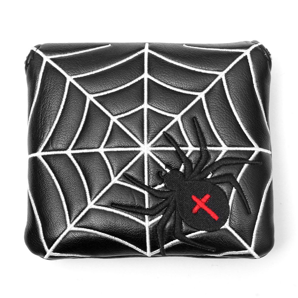 

Spider Embroidery PU Leather Golf Club Headcover for Square Large Mallet Putter Covers