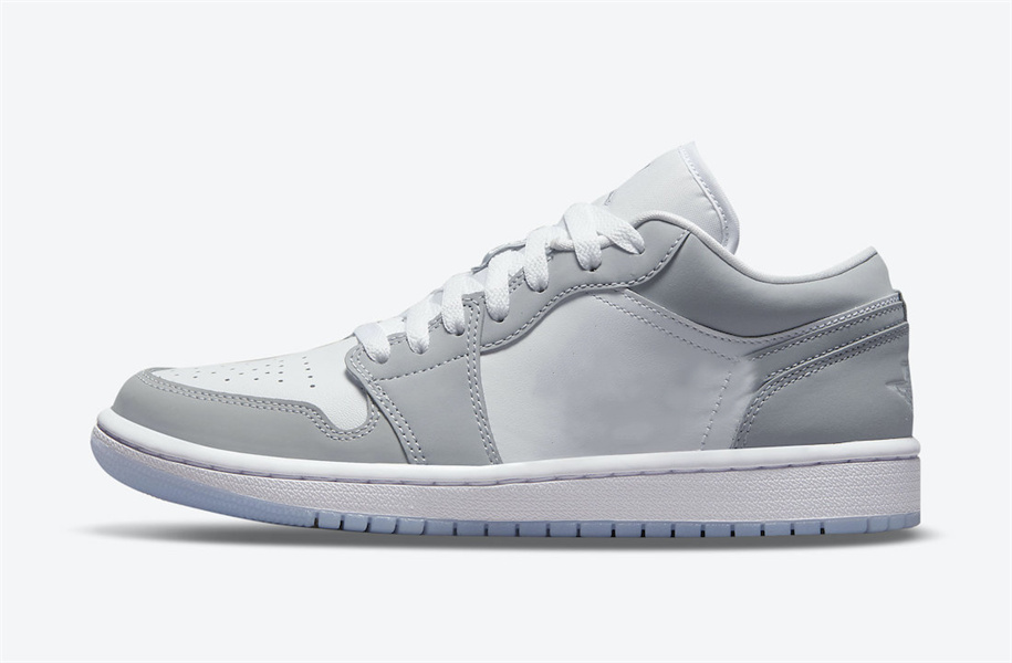 

Basketball Shoes Jumpman 1s Low White Wolf Grey Men/Women Outdoor Sneaker Sports With Original Box
