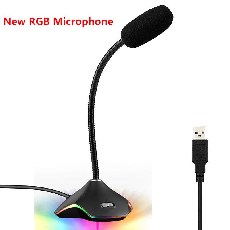 

Multi-angle Adjustment Condenser Microphone Noise Reduction And Anti-interference Gaming RGB Computer Microphones