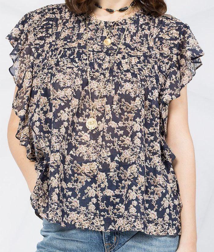 

Women's Blouses & Shirts Women T-shirt 2021 Cotton Floral Print Short Sleeve, Red