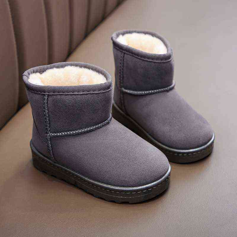 

Fashion Plush Warm Winter Boots Baby Toddler Children Snow Boots Shoes For Boys Girls Winter Shoes Non-Slip Kids Ankle Boots 211108, Pink