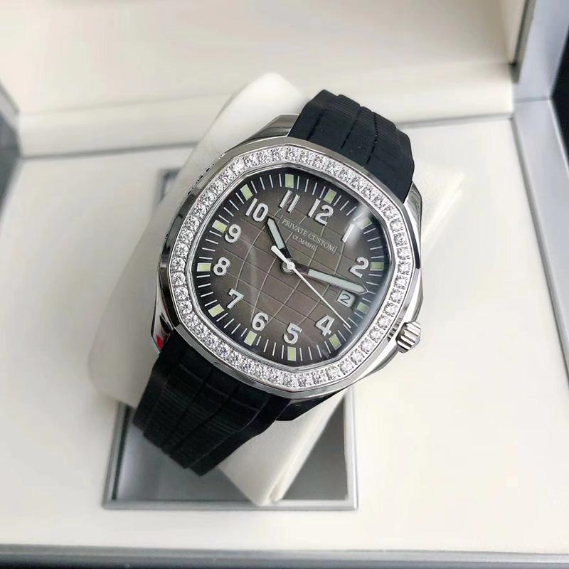 

Wristwatches Miyota 8215 Movement Men's 40mm Mechanical Rubber Strap Luminous 316 Electroplated Stainless Steel Case Automatic Watch GRAY, Black