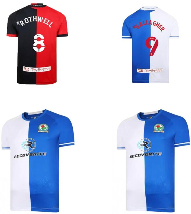 

Blackburn Rovers Soccer Jerseys 2021 22 Home Away Football shirt Kit ROTHWELL GALLAGHER DOLAN BRERETON DIAZ DACK LENIHAN maillots de foot, Home +patch
