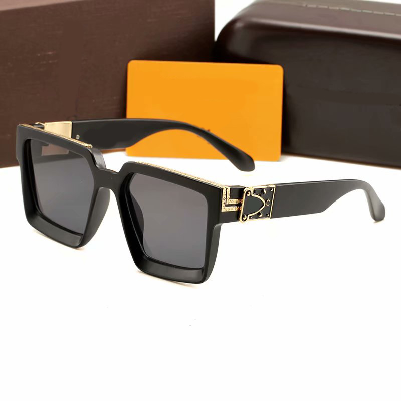 

mens sunglasses fashion style sunglass square frameless UV 400 lens High Quality Men Women eyeglass Vintage Sun Glasses Band UV400 With box and case