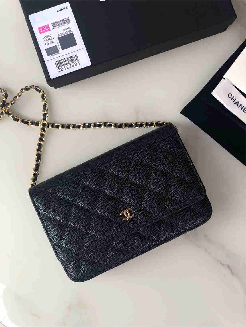 

Chanel Classic new 2021 shoulder bag purse women's leather handbag Women's leaning VINTAGE tote bag Mailman bag & Box