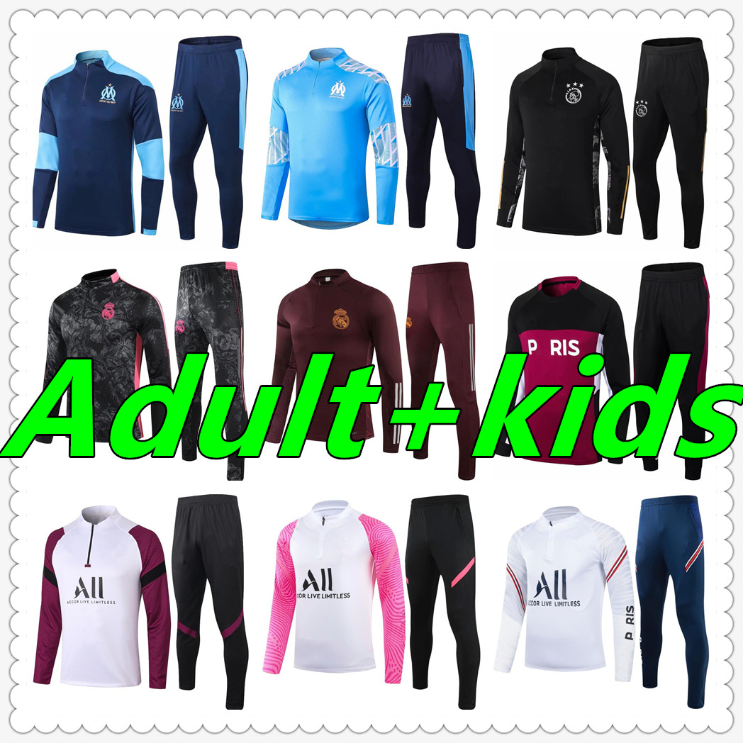 

chandal futbol man and kids survetement foot jerseys 20 21 soccer tracksuit mens football jersey Trainers training jacket maillot