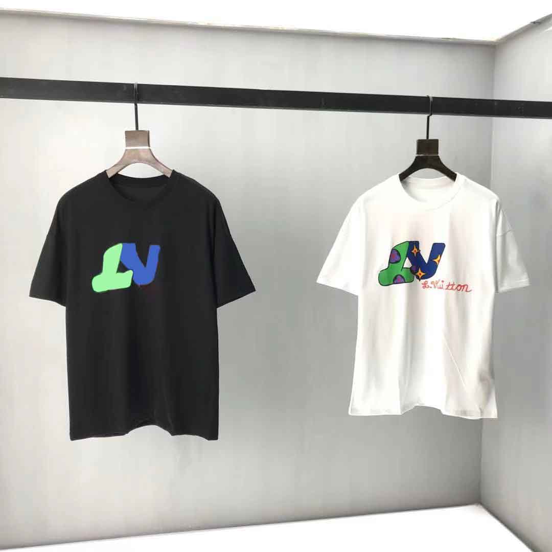 

2020ss spring and summer new high grade cotton printing short sleeve round neck panel T-Shirt Size: m--xl-xxl-xxxl Color: black whitnnbndi9 bbb3