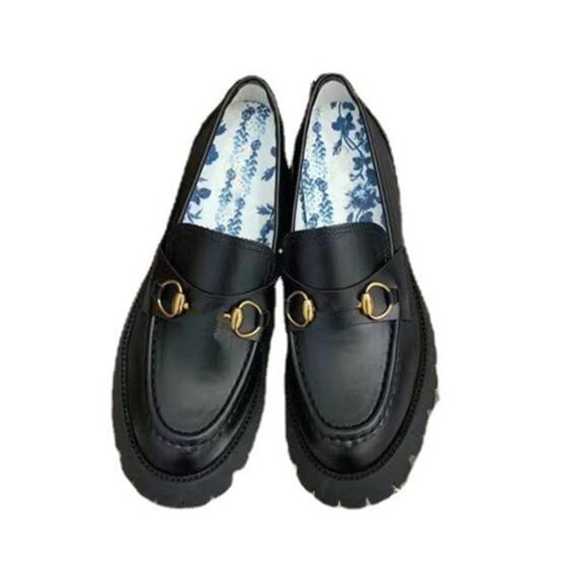 

Top Quality Women Dress Shoes Platform Shoes Bee Embroidery Horsebit Designers Luxurys Loafers Casual Shoe Size 35-40, Box