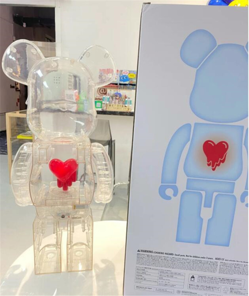 

New 400% 28CM Bearbrick The ABS design of hearts Fashion bear figures Toy For Collectors Be@rbrick Art Work model decoration toys