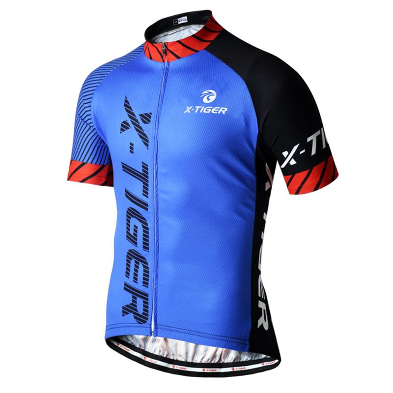 

Men Summer Cycling Jersey Short Sleeve Clothing MTB Pro Team Bike Shirt Road Sportswear Maillot Racing Tops Sets, Black;blue
