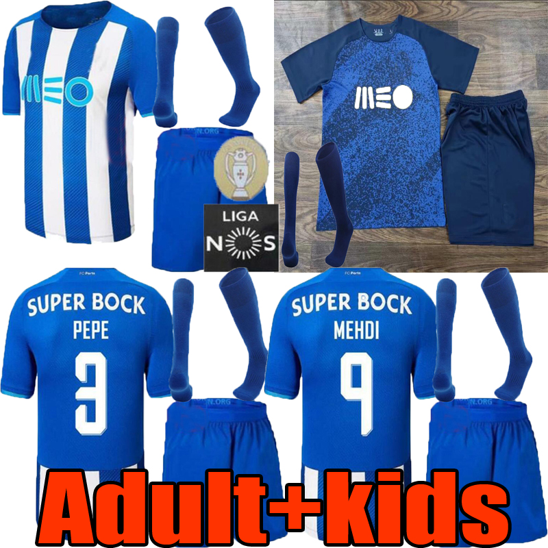 

Adult+ 21 22 Porto Soccer jersey set PEPE ABOUBAKAR NAKAJIMA MARCANO classic sports bola de futebol uniform 2021 2022 ALEX TELLES home football shirt sets, 2021 home black