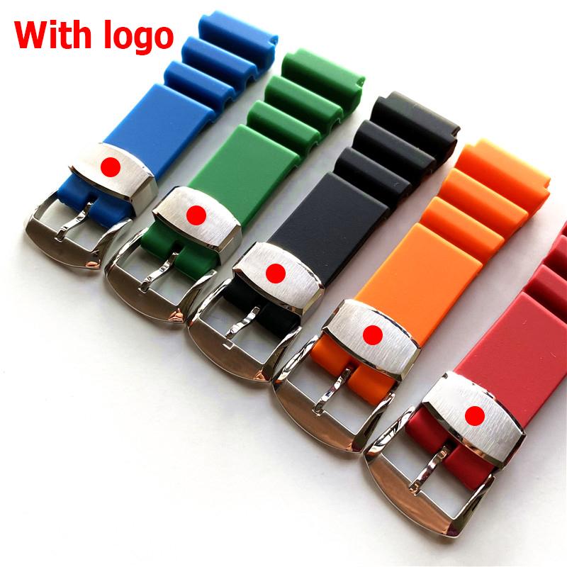 

Watch Bands Bracelet For Abalone Water Ghost Small MM5 Strap Canned Diving 22mm Original Silicone Accessories Band, Black;brown