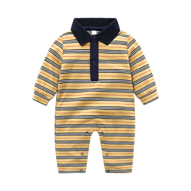 

Retail Baby long sleeve stripe lapel Cotton Romper set  Christmas 0-24M Rompers Toddle infant bodysuit Children one-piece onesies Jumpsuits, Pls pay the different price
