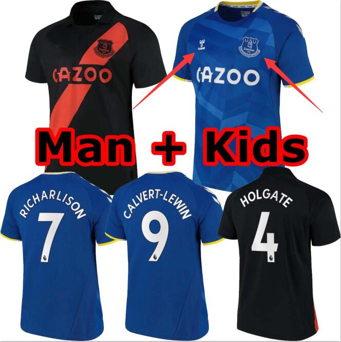 

21 22 Everton FC Soccer Jerseys 2021 2022 CALVERT-LEWIN RICHARLISON SIGURDSSON JAMES ALLAN Football Shirt PICKFORD Black Y.MINA Mens Jersey, Black;yellow
