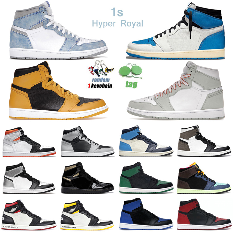 

Men Women 1s High OG Basketball Shoes 1 Hyper Royal University Blue Electro Orange Shadow 2.0 Dark Mocha Pine Green Mens Trainers Sport Sneakers, #38