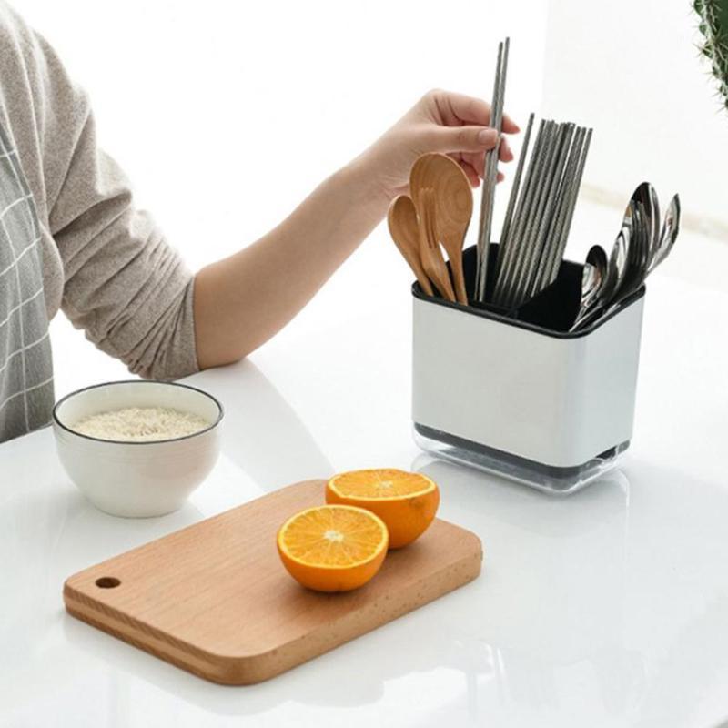 

Storage Bottles & Jars Multifunctional Spoon Fork Chopstick Holder Cutlery Rack Organizer Drain Box Racks For Kitchen Layer Double N8Y0