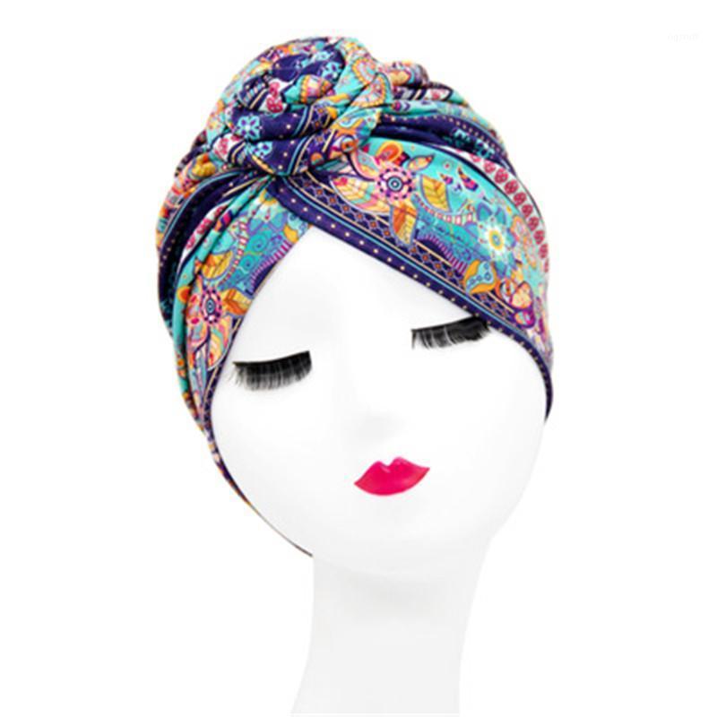 

Scarves MM1 2pcs Cotton Turban Caps For Women Print Muslim Scarf Islamic Inner Hijab Arab, Blue;gray