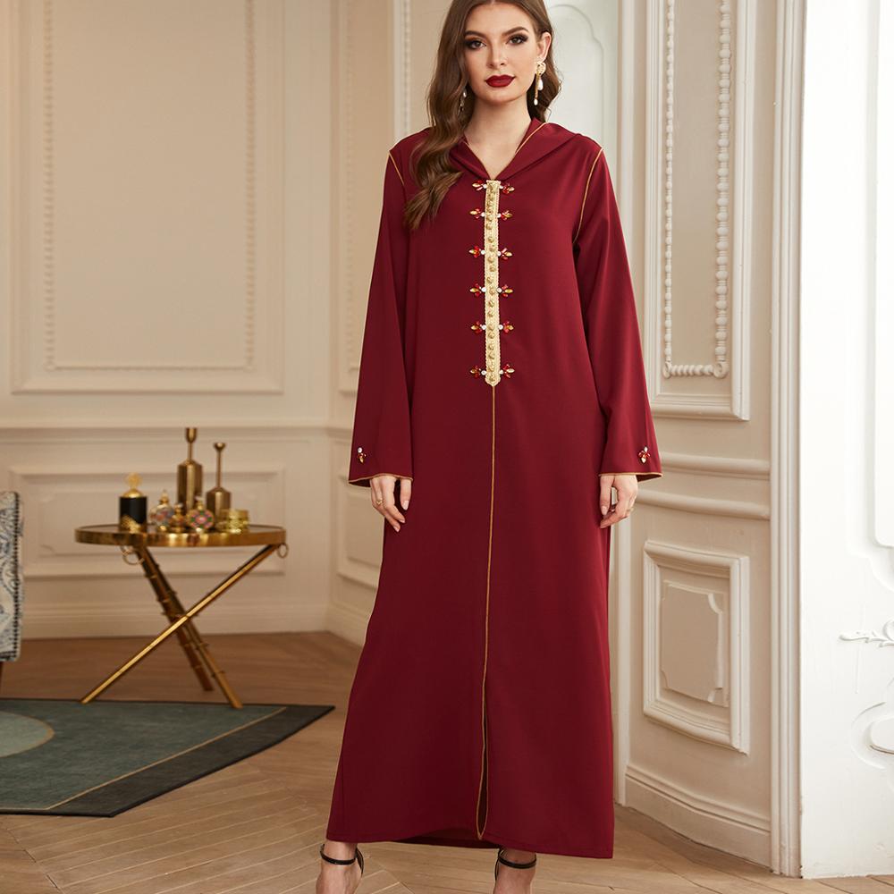 

eid turkey abayas for women muslim dubai abaya kimono hijab kaftan dress caftan marocain islamic clothing robe musulmane longue, Red